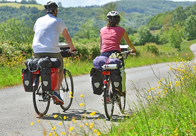 Balade d'un couplé à vélo sur la Vélo Francette