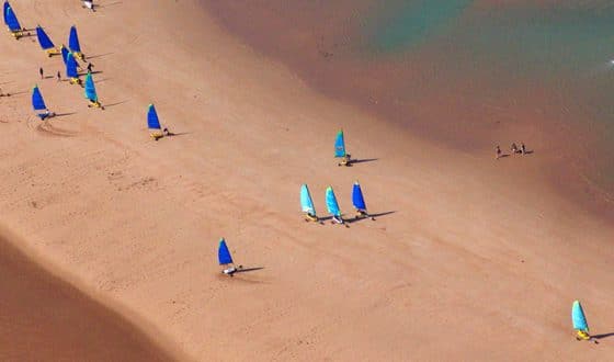 Char à voile dans le Calvados