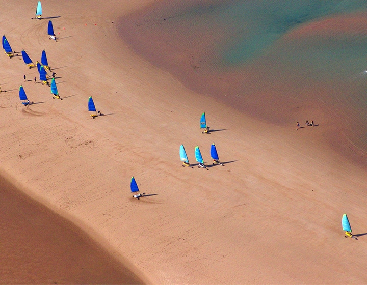 Char à voile dans le Calvados