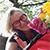 Photo portait d'Isabelle - dans mon panier rouge