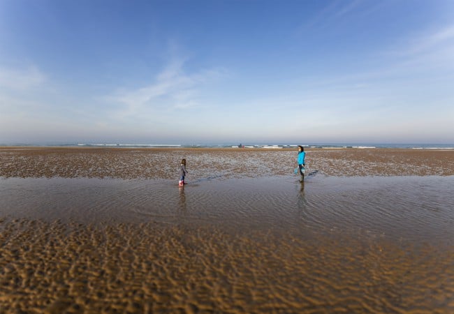 Omaha Beach à marée basse