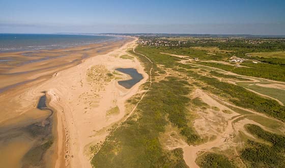 Dunes de Merville prises en photo par drone