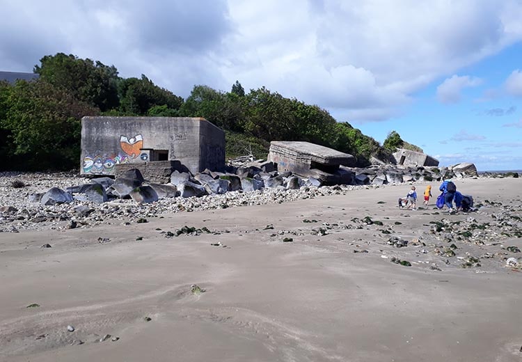 Plage à marée basse