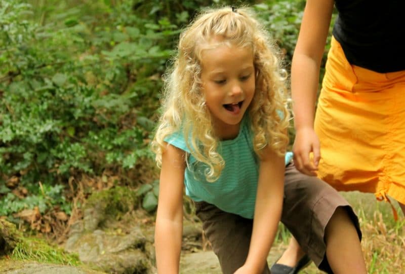 Filles qu ijouent dans la forêt