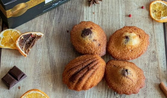 Madeleines et agrumes séchés