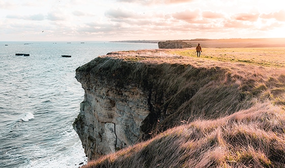 Des falaises avec vue sur la mer